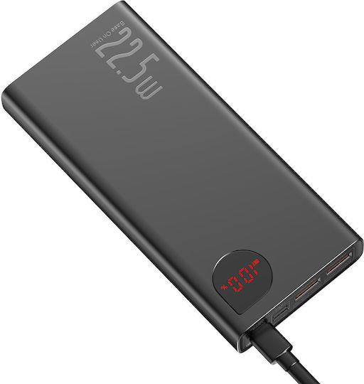 Baseus Adaman Power Bank 20000mAh 22.5W with 2 USB-A Ports and USB-C Port Power Delivery / Quick Charge 3.0 Black view 4