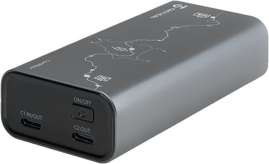 Tactical Company Power Bank 10000mAh 30W with 2 USB-C Ports Gray vue 3