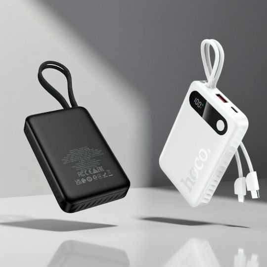 Hoco J171 Power Bank 10000mAh 22.5W with USB-A Port and USB-C Power Delivery Port White view 4
