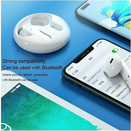 WK TWS V31 Earbud Bluetooth Handsfree Earphones with Charging Case White view 5