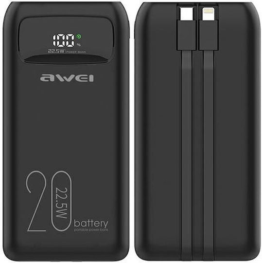 Awei P169K Power Bank 20000mAh 22.5W Power Delivery Black