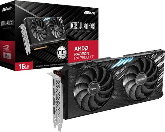 ASRock Radeon RX 7800 XT 16GB GDDR6 Challenger OC Graphics Card view 1