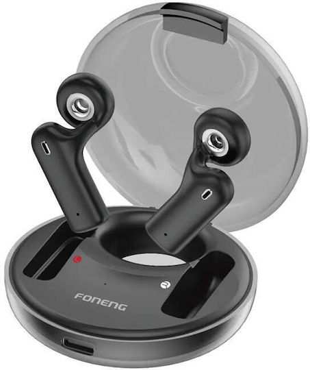 Foneng BL132 Open Ear Bluetooth Handsfree Earphones with Charging Case Black view 1