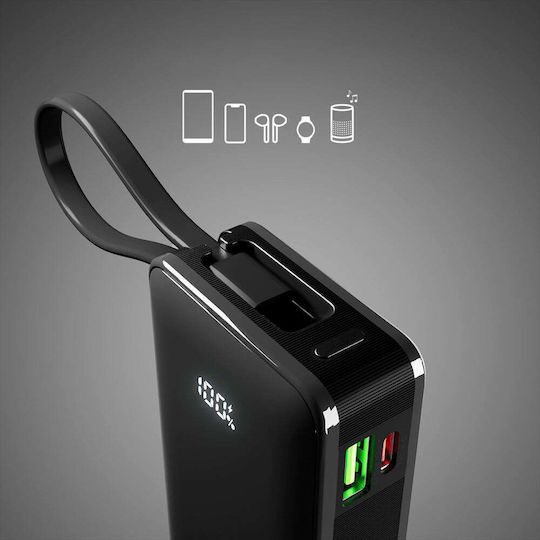 SBS Power Bank 10000mAh 22.5W with USB-A Port and USB-C Port Power Delivery Black view 6