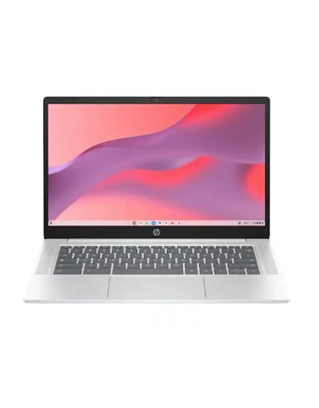 HP 14a-nf0131wm 14" 120Hz (Celeron Dual Core-N200/4GB/128GB SSD/Chrome OS) Glacier Silver (US Keyboard) view 1