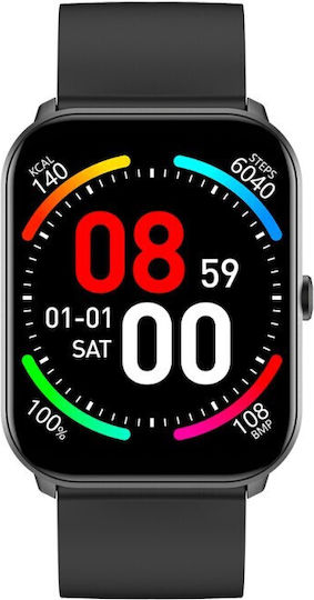 MaxCom FW36 Aurum SE Smartwatch with Heart Rate Monitor (Black) vue 2