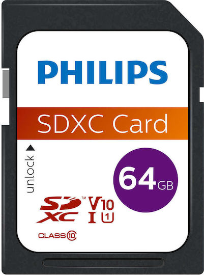 Philips SDXC 64GB U1 UHS-I 80MB/s with Adapter