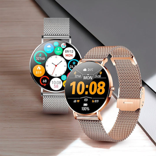 Aoke T8 Smartwatch with Heart Rate Monitor (Rose Gold) Ansicht 4