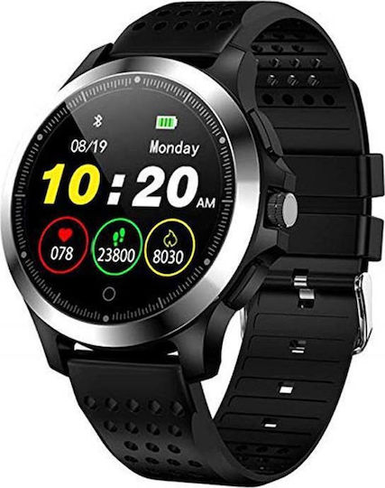 Bakeey W8 Smartwatch with Heart Rate Monitor (Black) vue 3