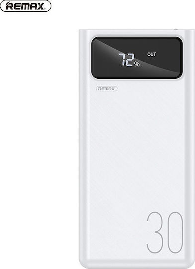Remax RPP-112 Power Bank 30000mAh with 4 USB-A Ports White view 1