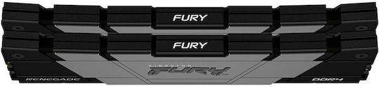 Kingston Fury Renegade DDR4 32GB RAM with 2x16GB Modules and Speed 3600 for Desktop KF436C16RB12K2/32 view 3