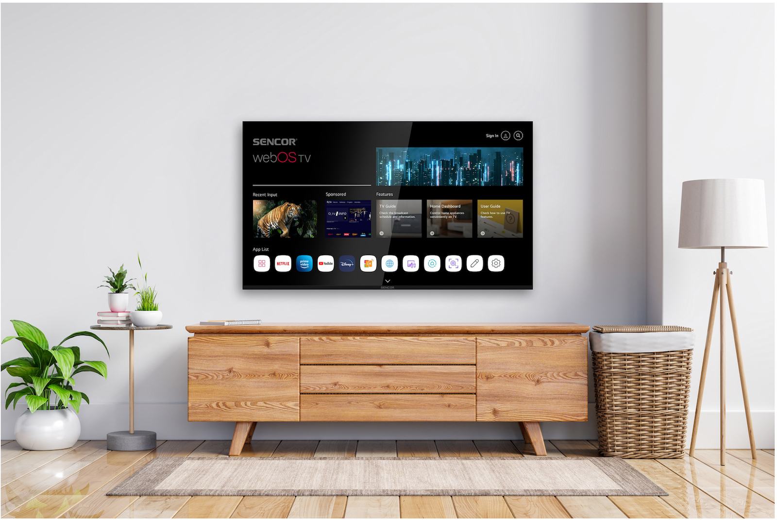 Sencor Smart TV 55" 4K UHD LED SLE 55US804B HDR (2025) view 7