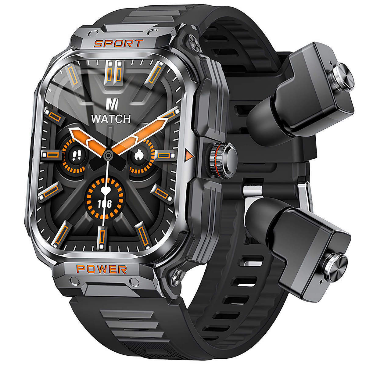 Smartwatch Microwear G55 Black Silicone view 1