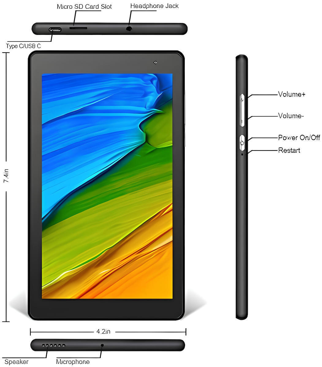 Tronpad 7 7" Tablet 32GB Black Ansicht 3