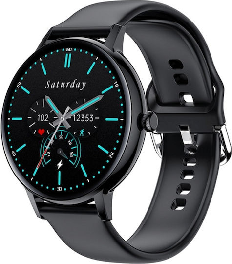 Xoxo Idealstore Smartwatch Fitness Bracelet Full Ips Touch Screen Bluetooth Calling Notifications Heart Rate Monitor Blood Oxygen Sleep Music Ip67 Multi-sport Voice Assistant Android-ios Long Battery Black Edition view 1