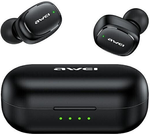 Awei T13 Pro In-ear Bluetooth Handsfree Earphones with Sweat Resistance and Charging Case Black vue 3