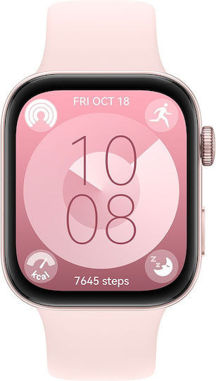 Huawei Watch Fit 3 Aluminium 43mm Waterproof with Heart Rate Monitor (Pink) view 3