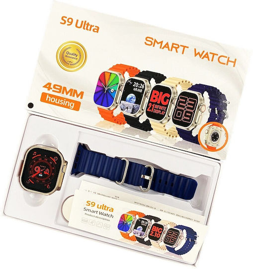 S9 Ultra Smartwatch with Heart Rate Monitor (Blue) view 3