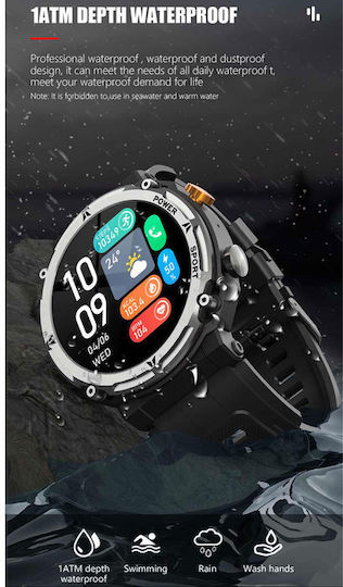 Jaga JS14 Pro Smartwatch with Heart Rate Monitor (Black) view 4