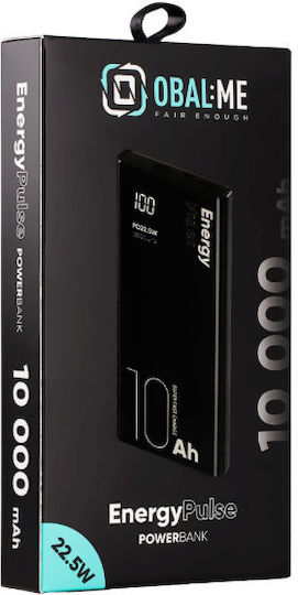 Obal:Me EnergyPulse Power Bank 10000mAh 22.5W with USB-A Port and USB-C Port Black view 2