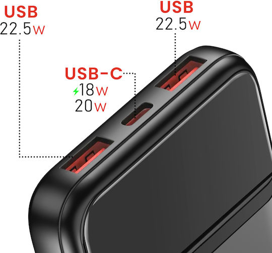 Swissten Power Bank 10000mAh 22.5W Black view 7