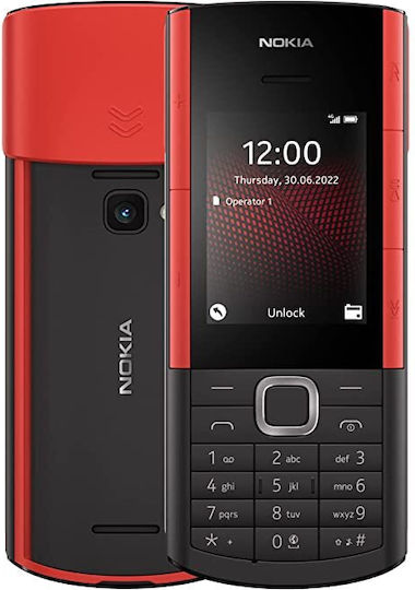 Nokia 5710 XpressAudio Dual SIM Mobile with Buttons Black/Red view 5