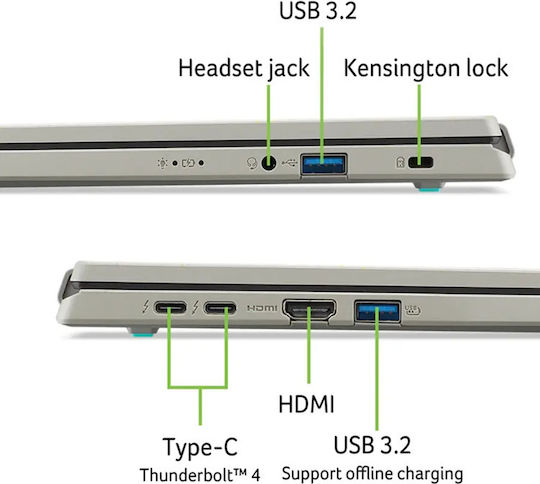 Acer Aspire Vero AV16-51P 16" IPS FHD (Ultra 7-155U/16GB/512GB SSD/W11 Home) (US Keyboard) view 3