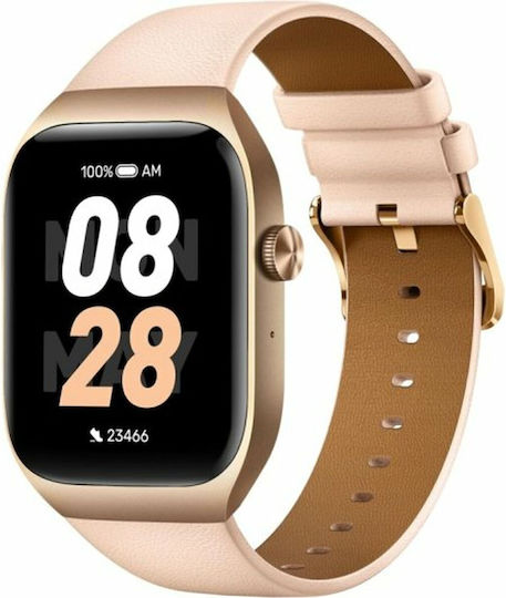 Mibro T2 Smartwatch with Heart Rate Monitor (Gold)
