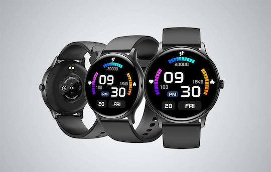 Colmi I10 Stainless Steel 44mm Smartwatch with Heart Rate Monitor (Black) view 7