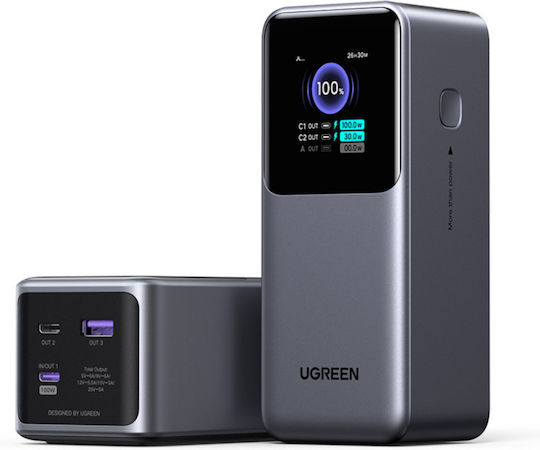 Ugreen PB721 Power Bank 20000mAh 130W with USB-A Port and 2 USB-C Ports Quick Charge 3.0 Multicolour view 3