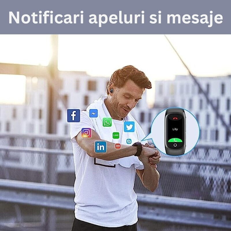 Alista Home N8 Smartwatch with Heart Rate Monitor (Black) view 5