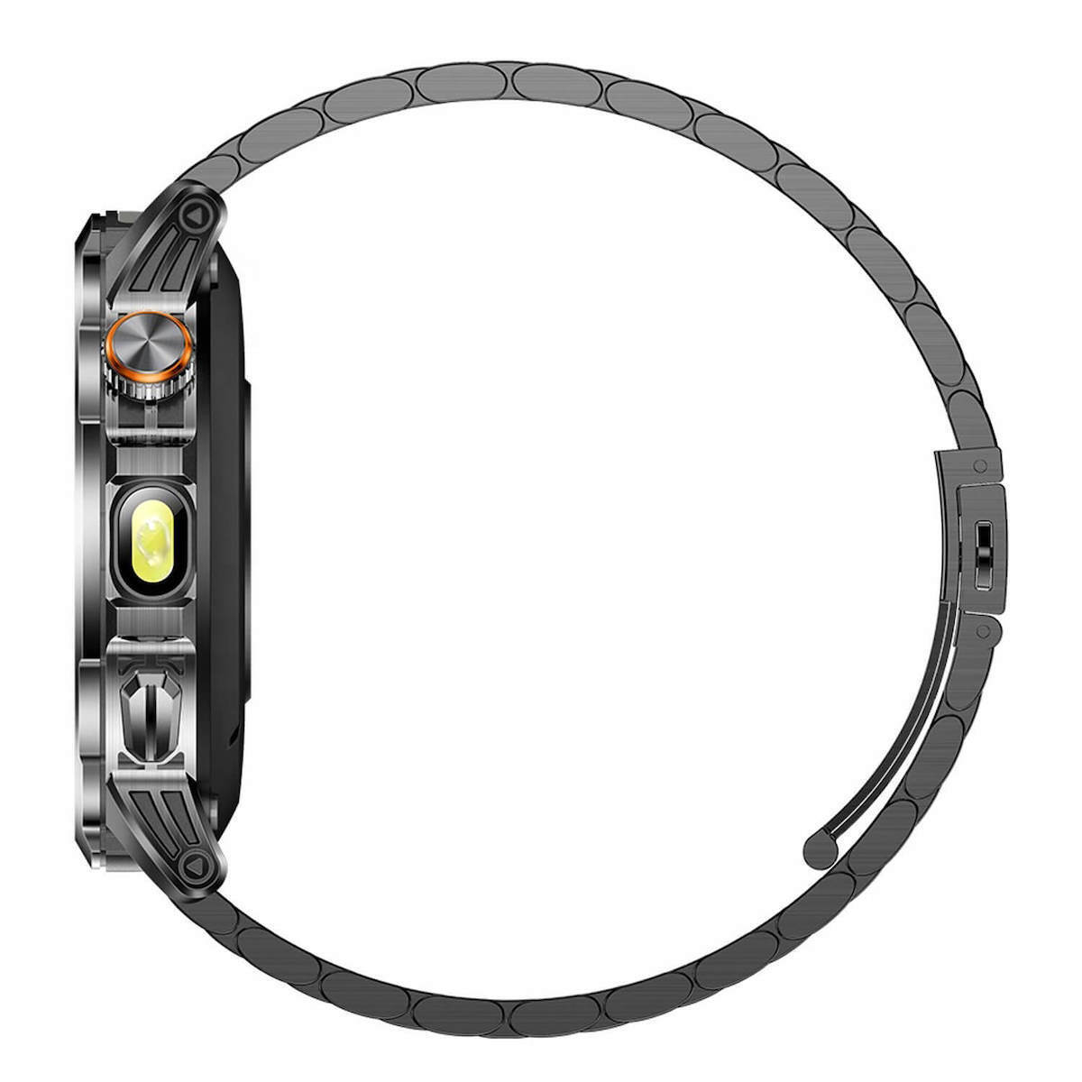 Microwear AK95 Smartwatch with Heart Rate Monitor Black Silicone view 2