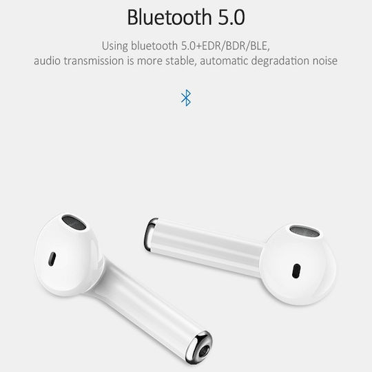 Usams BHULU01 Earbud Bluetooth Handsfree Earphones with Charging Case White Ansicht 2