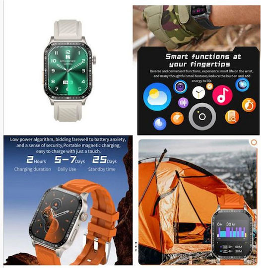 LG66 PRO Smartwatch with Heart Rate Monitor (White) view 2