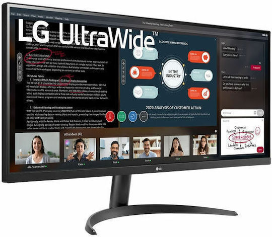 LG 34WP500-B Ultrawide IPS HDR Monitor 34" FHD 2560x1080 with Response Time 5ms GTG view 3