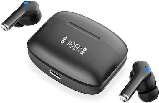 Ksix Noise Cancel 3 In-ear Bluetooth Handsfree Earphones with Charging Case Black view 3