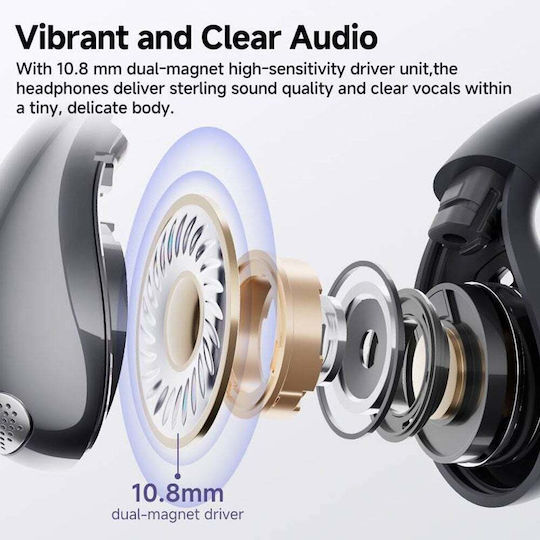 QCY Crossky C30 Open Ear Bluetooth Handsfree Earphones with Sweat Resistance and Charging Case White view 8