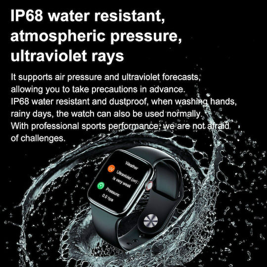 DT NO.1 DT7 38mm Smartwatch with Heart Rate Monitor (Black) view 9
