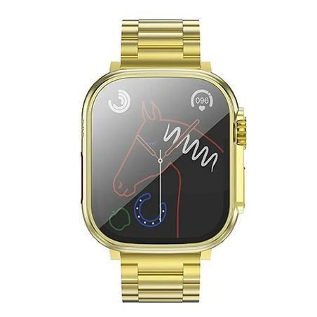 Hoco Y12 Ultra Smartwatch with Heart Rate Monitor (Light gold)