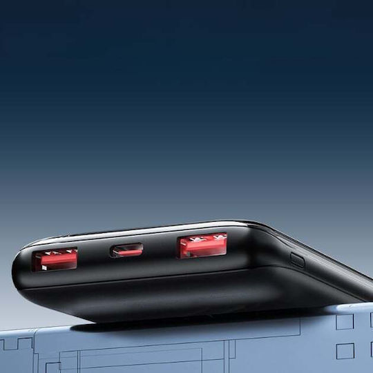 Awei Power Bank 10000mAh 22.5W with 2 USB-A Ports and USB-C Port Black view 6