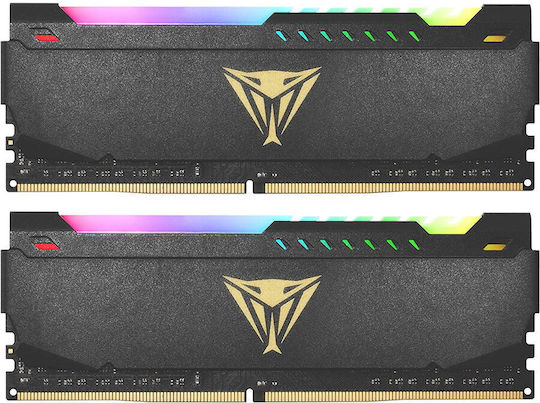 Patriot Viper Steel RGB 16GB DDR4 RAM with 2 Modules (2x8GB) and 3200 Speed for Desktop (PVSR416G320C6K) vue 4