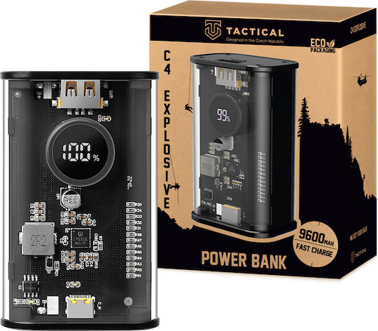 Tactical C4 Explosive Power Bank 9600mAh 22.5W with USB-A Port and USB-C Port Power Delivery Black vue 4