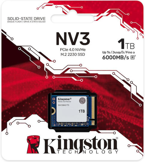 Kingston NV3 SSD 1TB M.2 Type with PCI Express 4.0 Connection SNV3SM3/1T0 view 3