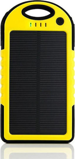 ES500 Solar Power Bank 5000mAh with 2 USB-A Ports Yellow view 2