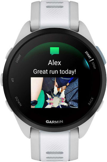 Garmin Forerunner 165 Music 43mm Waterproof Smartwatch with Heart Rate Monitor (Mist Gray/Whitestone) view 7