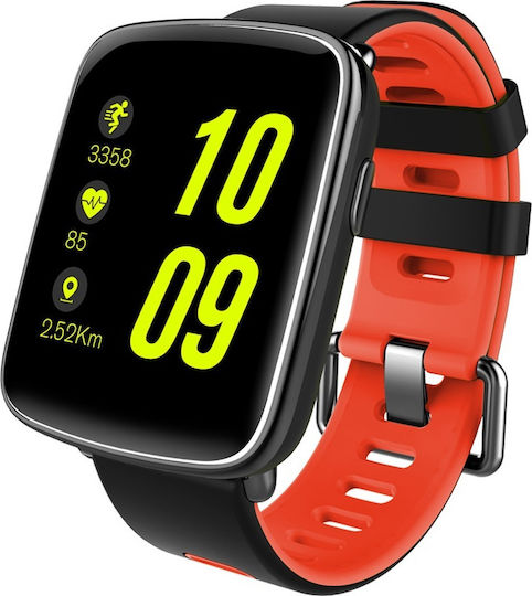Kingwear GV68 Smartwatch with Heart Rate Monitor (Red) view 1