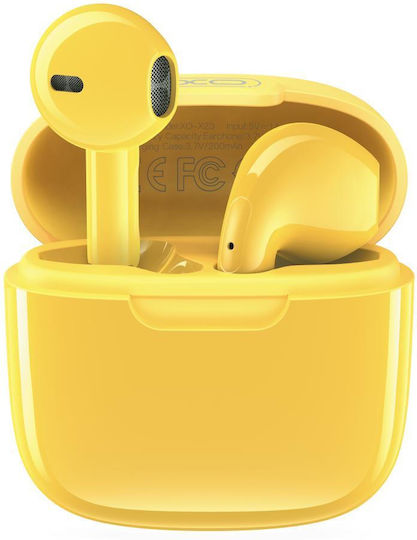 XO X23 TWS Earbud Bluetooth Handsfree Earphones with Charging Case Yellow view 1