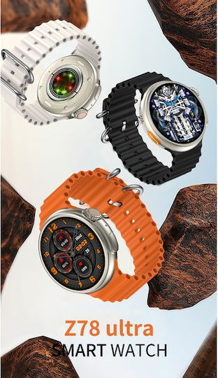 Z78 Ultra 49mm Smartwatch with Heart Rate Monitor (Orange) view 4