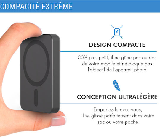 Force Power MagSafe Power Bank 5000mAh 15W with USB-C Port Black view 4