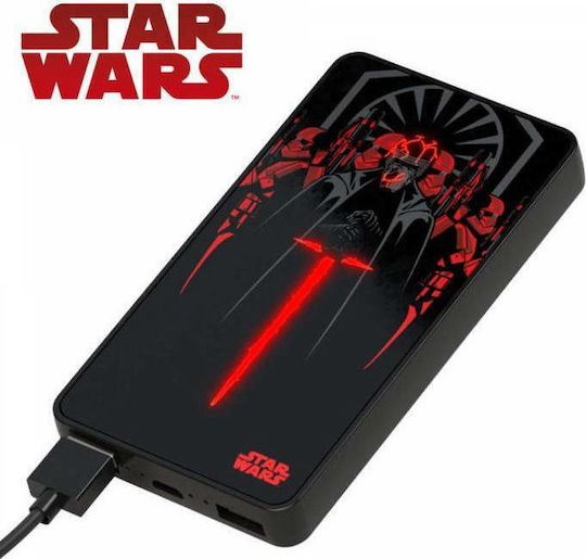 Tribe Power Bank 6000mAh with 2 USB-A Ports Kylo Ren Lumina view 2